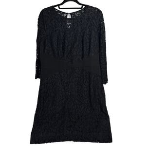 She’s black lace midi bodycon dress plus size 20